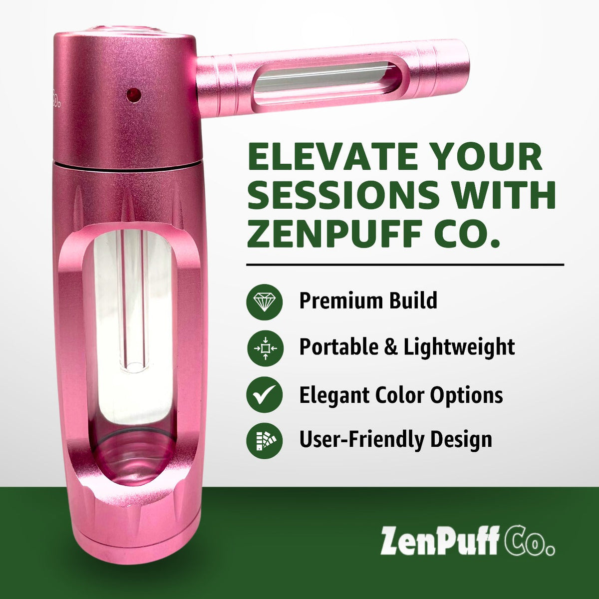 Zenpuff Co Luxury Aluminum/Glass Water Bottle VIP