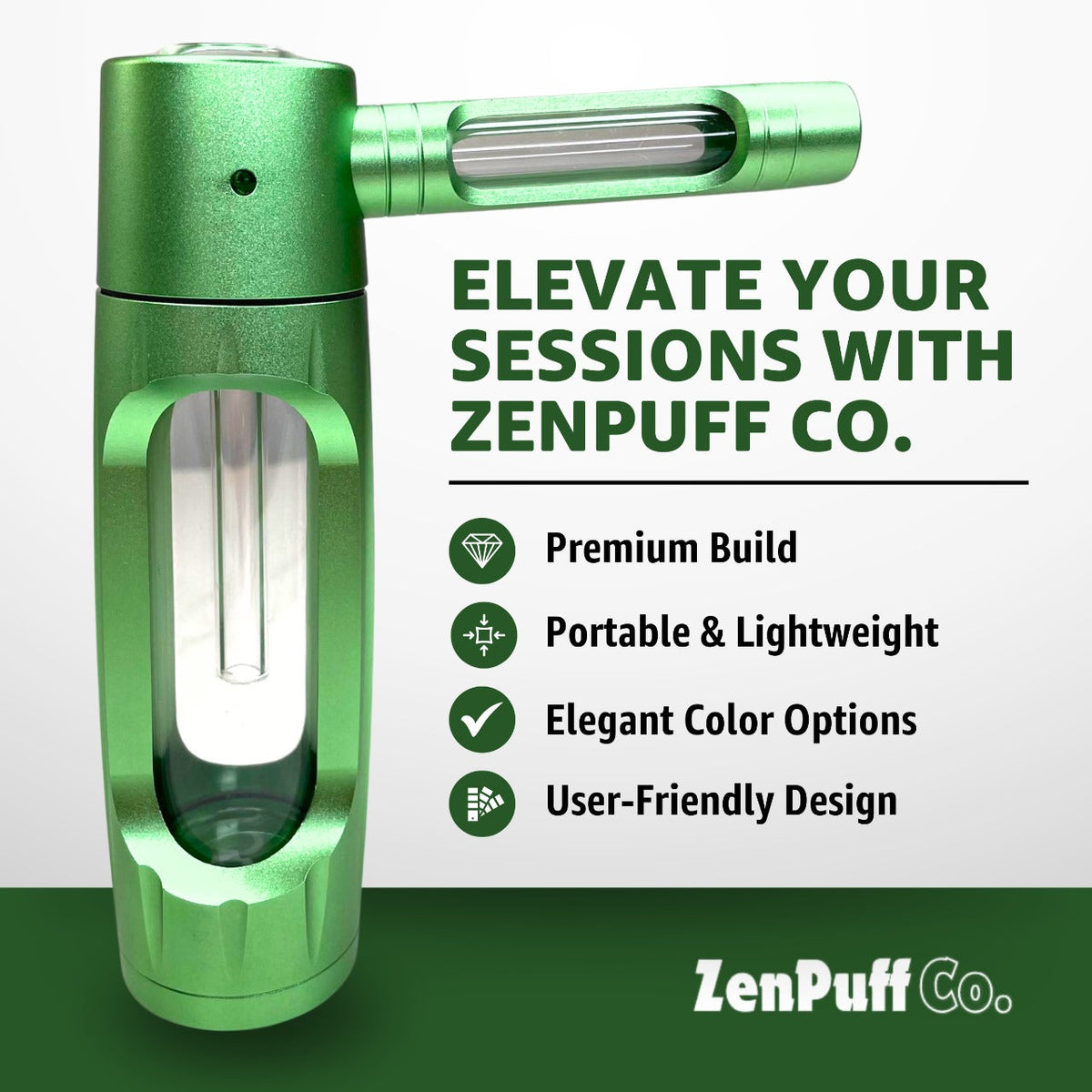 Zenpuff Co Luxury Aluminum/Glass Water Bottle