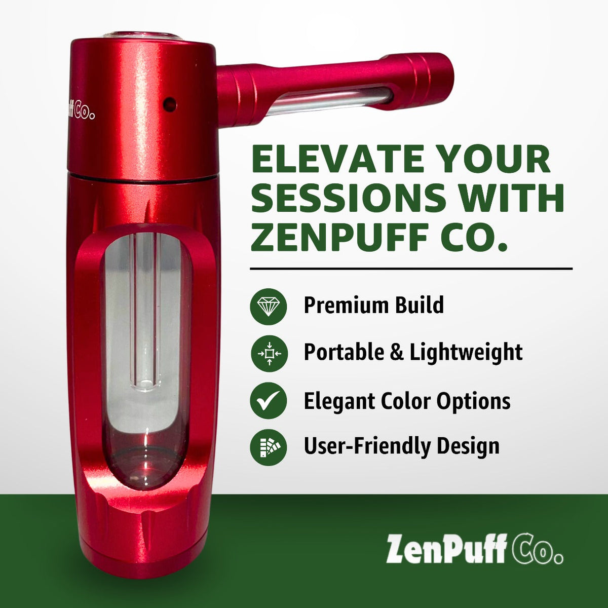 Zenpuff Co Luxury Aluminum/Glass Water Bottle VIP
