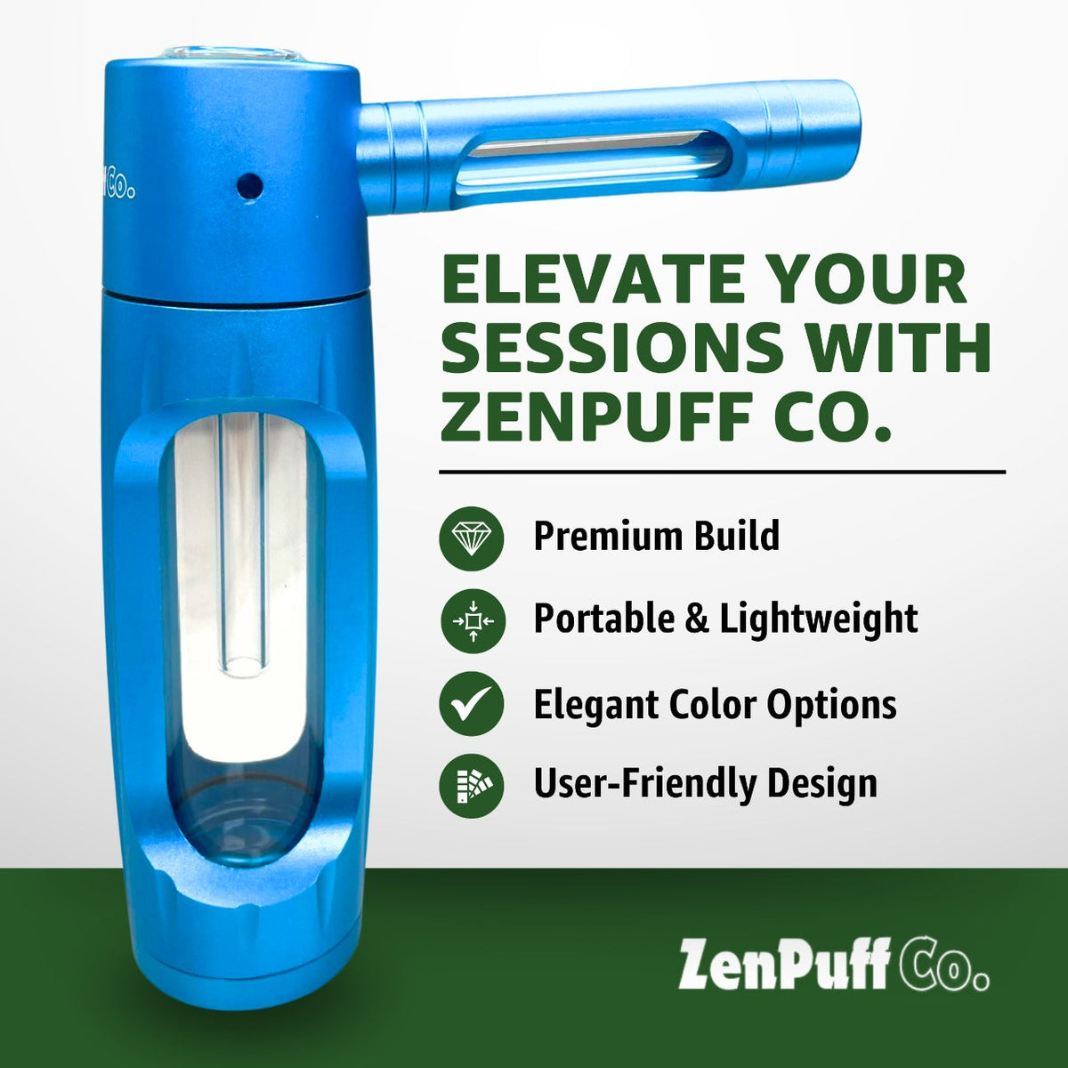 Zenpuff Co Luxury Aluminum/Glass Water Bottle