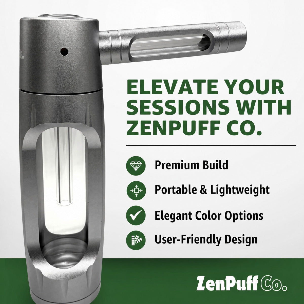 Zenpuff Co Luxury Aluminum/Glass Water Bottle VIP